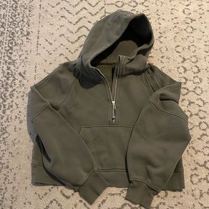 Lululemon Scuba Oversized 1/2 Zip Hoodie Olive  M/L